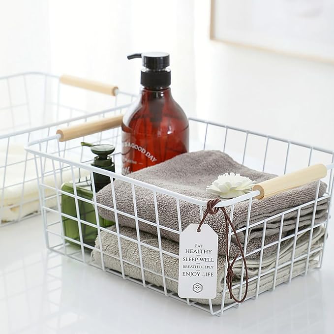 LeleCAT white wire baskets for organizing - Image 8