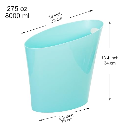 Youngever 2 Gallon Slim Trash Can, Plastic Garbage Container Bin, Small Trash - Image 2