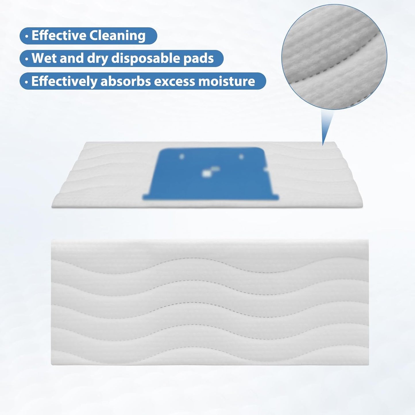 30 Pack M6 Disposable Microfiber Deep Clean Wet Pads for Jet m6 Series M6 (6110) (6012) (6112) Ultimate Robot Wet Cleaning Pad