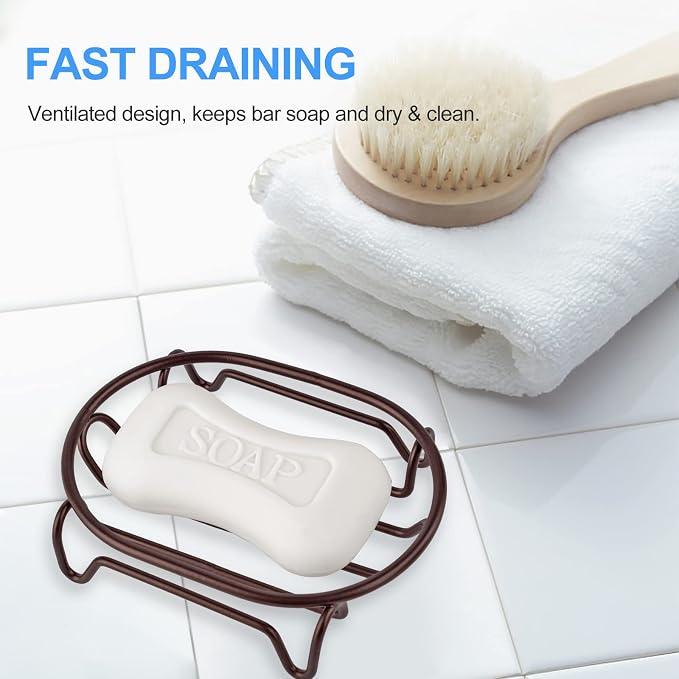 Soap Dish for Shower Bathroom Bar Soap Holder, Stainless Steel Self-draining - Image 2