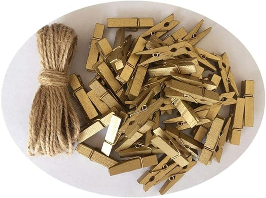DurReus Small Wooden Clips Cute 1.5 Inch Clothespin Photo Paper DIY Craft Holder by Unknown