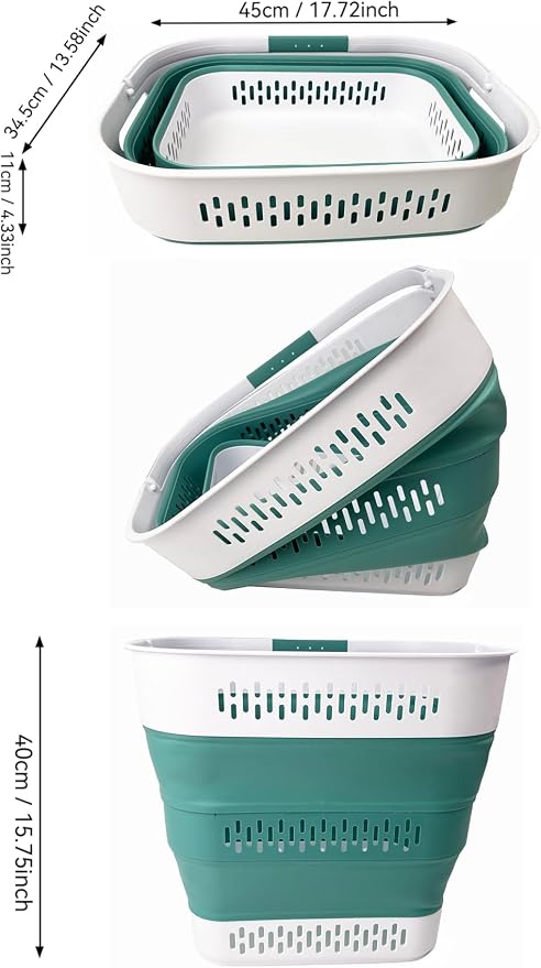 SAMMART 40L Collapsible Plastic Laundry Basket - Image 7
