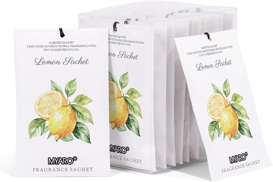 MYARO 12 Packs Lemon Scented Sachets by MYARO