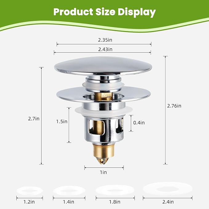 Universal Bathroom Sink Drain Strainer Hair Catcher Upgraded - Image 4