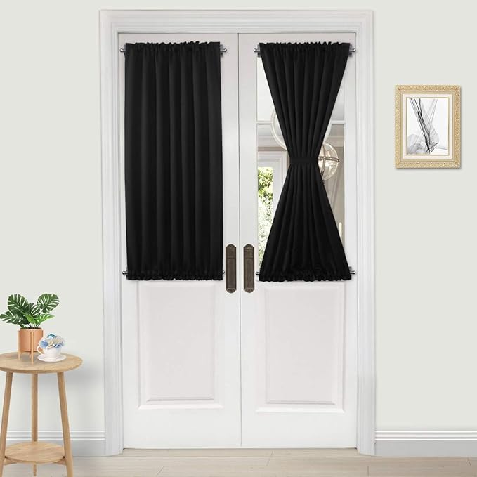 DWCN French Door Curtains – Rod Pocket Thermal Blackout Curtain by DWCN
