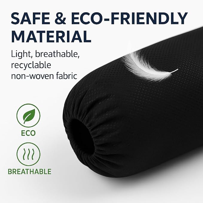 Non-Slip Shoe Covers Disposable, XL Large 200-Pack | Black Breathable Boot - Image 2