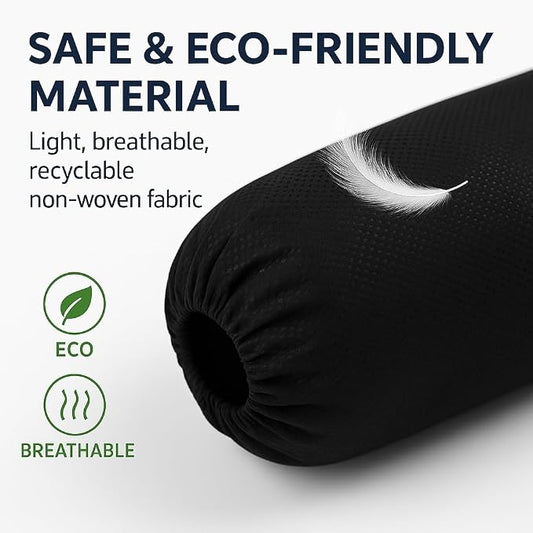Non-Slip Shoe Covers Disposable, XL Large 200-Pack | Black Breathable Boot - Image 2