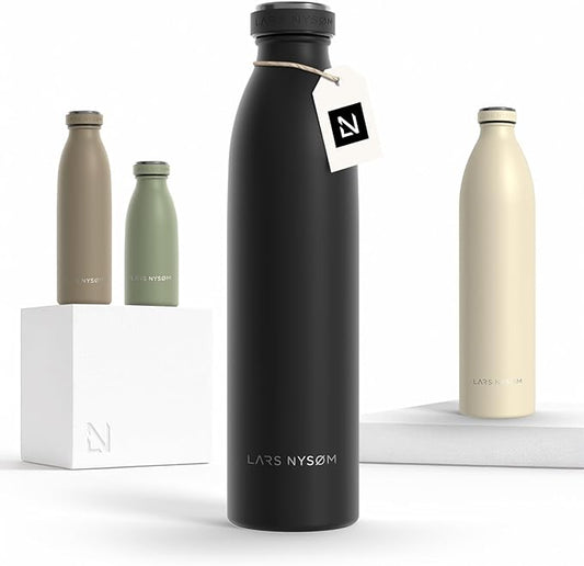 LARS NYSØM Stainless Steel Insulated Water Bottle 12oz 17oz 25oz 34oz 51oz | by LN