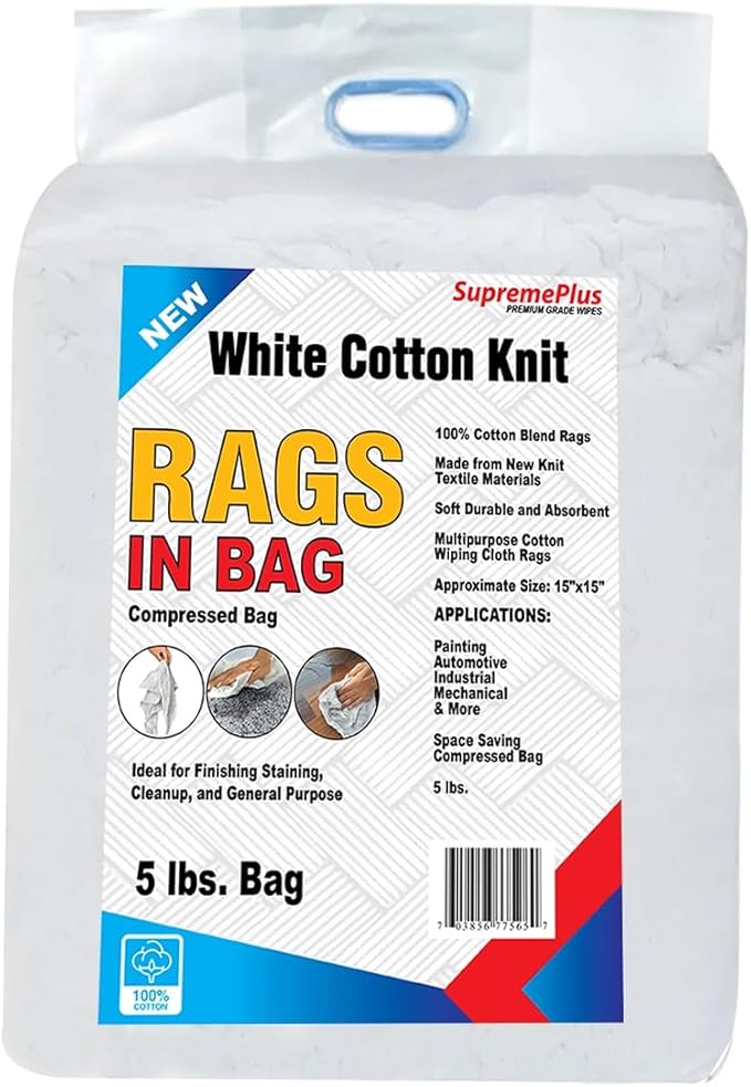 Premium White T-Shirt Cleaning Rags – White Cotton Rags - Image 2