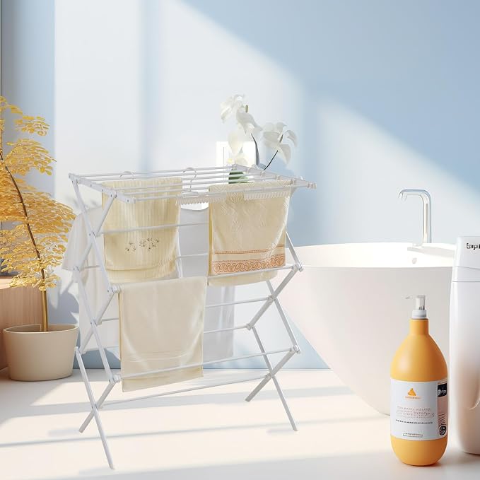 3 Tiers Foldable Clothes Drying Rack, Vertical Laundry Rack Portable and - Image 5