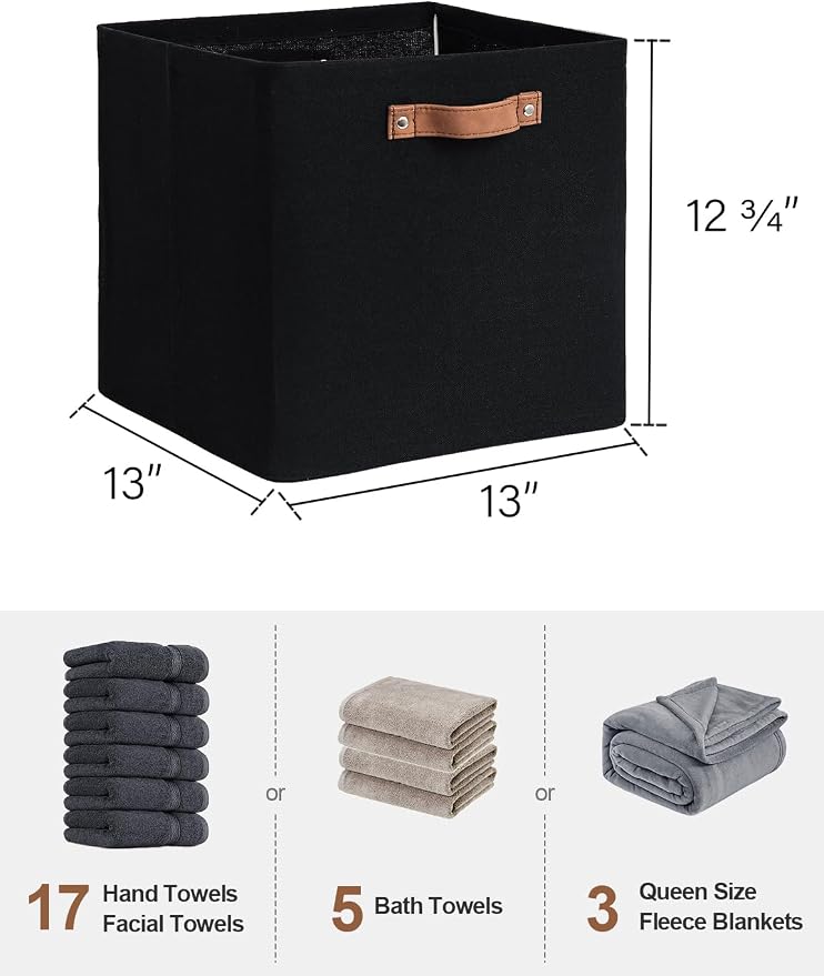 StorageWorks 13x13 Inches Storage Cube, Fabric Storage Bins - Image 2