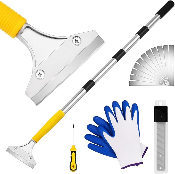 DIYSELF Scraper Tool 5.4ft Adjustable Floor Scraper Long Handle Heavy Duty by DIYSELF