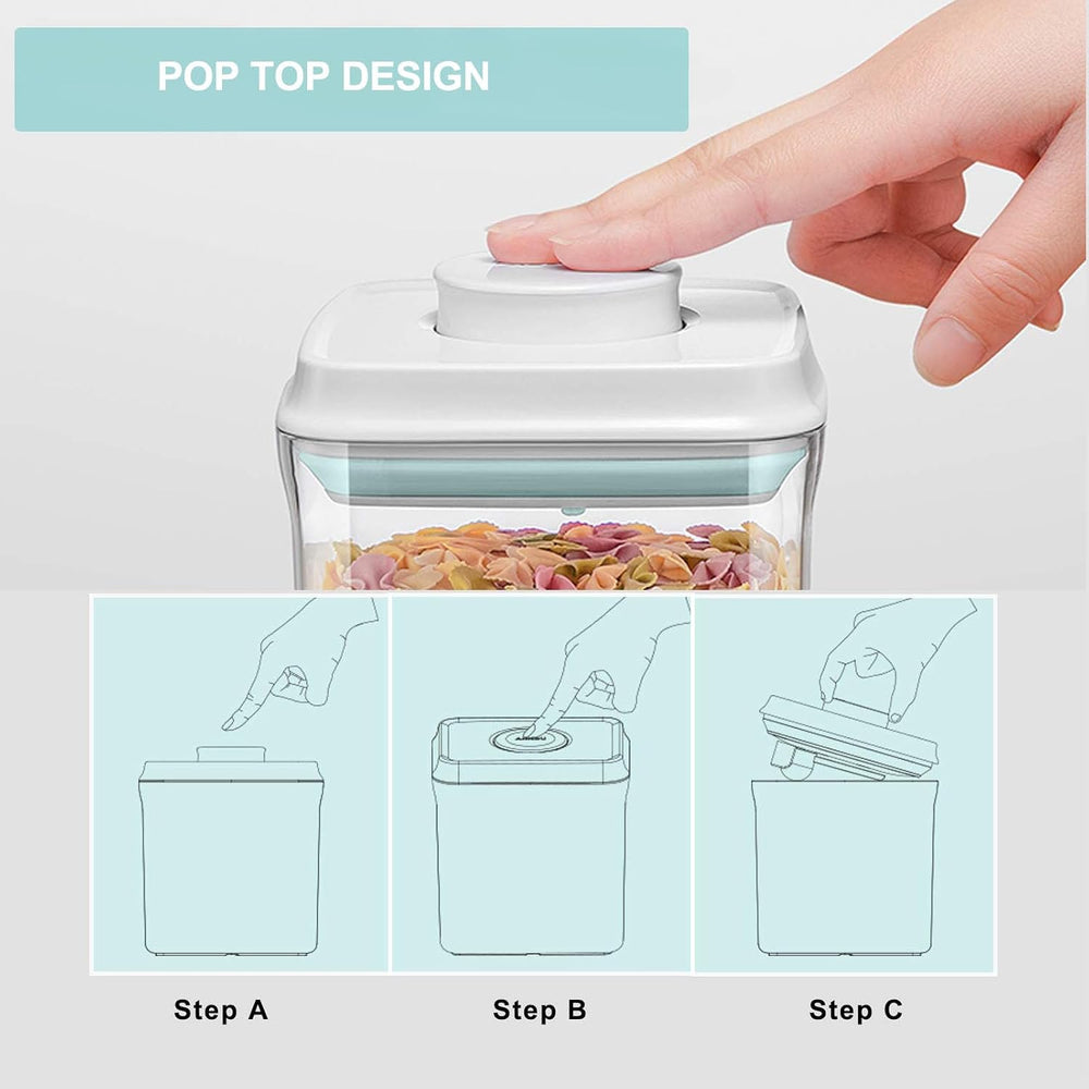 Pop Airtight Food Storage Containers with Lids for Kitchen Pantry Organizing ...