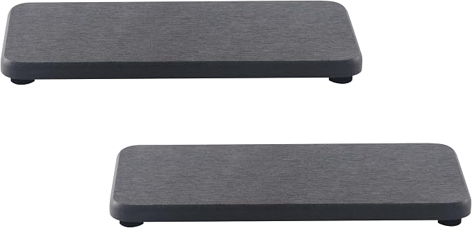 2 Pcs Water Absorbing Stone Trays, Kitchen/Bathroom Sink Soap Dish, Diatomite by NiuYichee