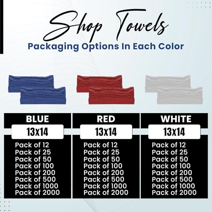 Shop Towels - Bulk Cleaning Towel in a Bag, Mechanic Cotton Wipes - Image 5