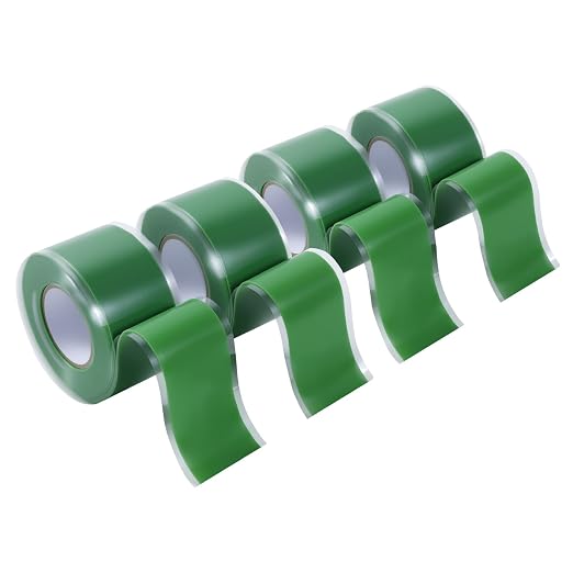 Self Fusing Silicone Tape 4 Rolls 1 in x 10' Green Waterproof Rescue Tape by Unknown