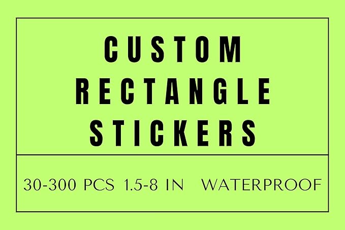 Custom Rectangle Stickers for Business Logo, Custom Rectangle Labels for Candle by YEYABOA