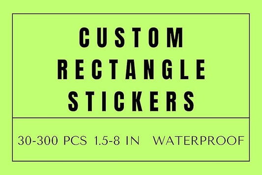 Custom Rectangle Stickers for Business Logo, Custom Rectangle Labels for Candle by YEYABOA