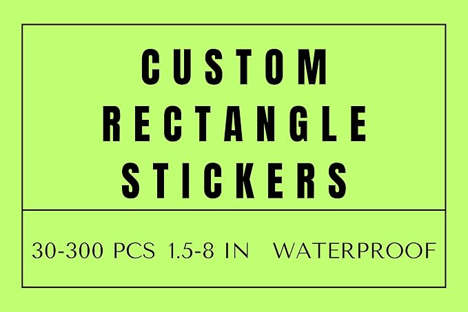 Custom Rectangle Stickers for Business Logo, Custom Rectangle Labels for Candle by YEYABOA