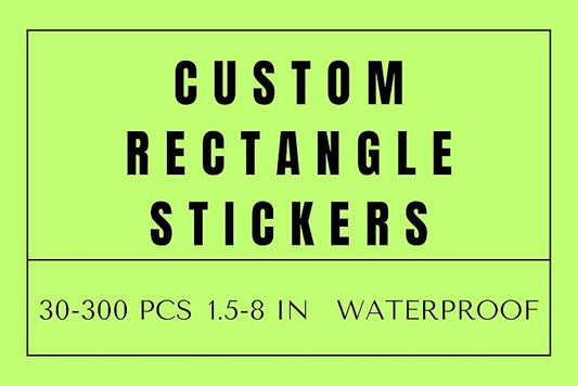 Custom Rectangle Stickers for Business Logo, Custom Rectangle Labels for Candle by YEYABOA
