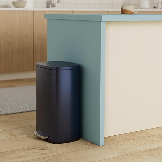 SONGMICS 13 Gallon Trash Can, Stainless Steel Kitchen Garbage Can, Recycling or - Image 2