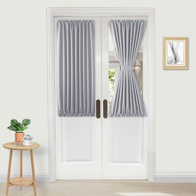 DWCN French Door Curtains – Rod Pocket Thermal Blackout Curtain by DWCN
