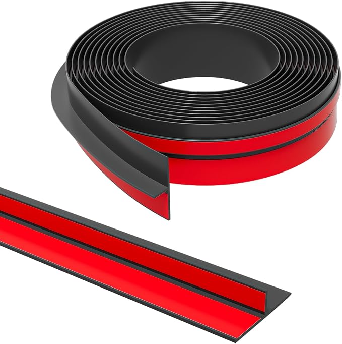 T-Shaped Door Draft Stopper, 1.37 in x 20 Ft Silicone Seal Strip by Elvone