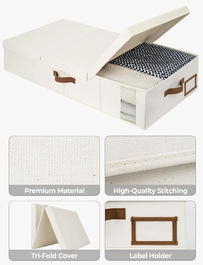 StorageWorks 2-Pack Jumbo Under Bed Storage Bins - Image 4