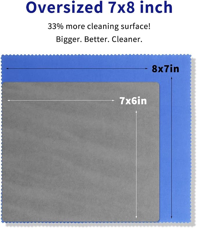 20 Pack Microfiber Glasses Cleaning Cloths - Image 5