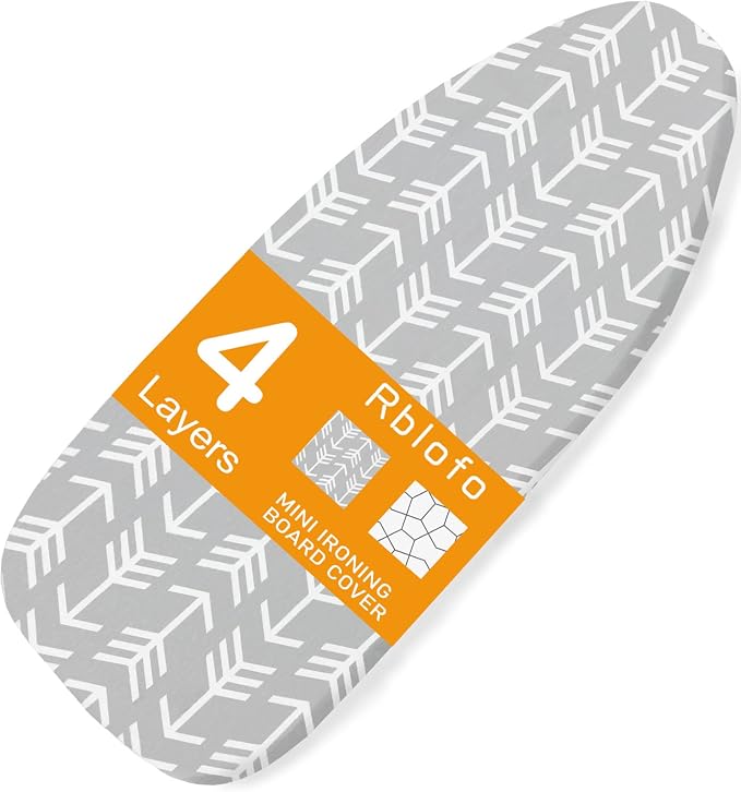 12 x 32 Tabletop Ironing Board Cover and Premium Heavy Duty 4 Layer Pad Extra by Rblofo