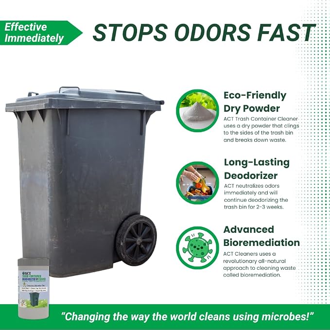 ACT Trash Deodorizer and Cleaner | Eliminates Odors Controls Garbage Sludge | - Image 3