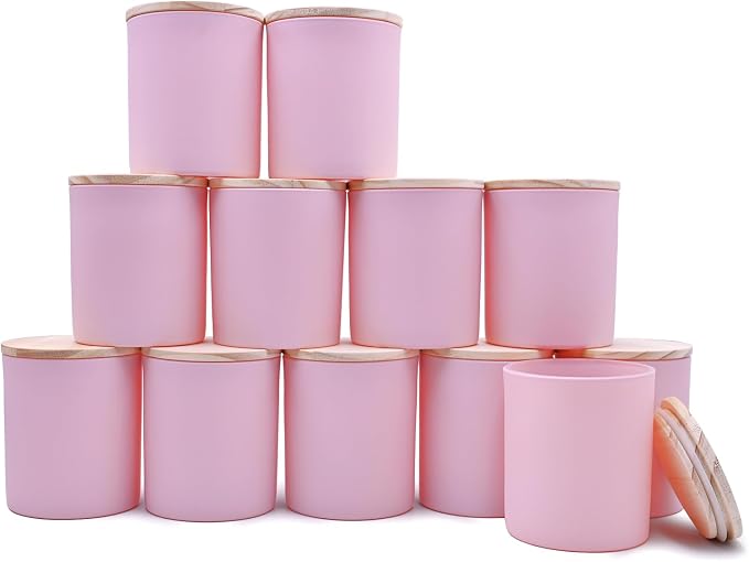 SHOWIN 14 OZ Thick Candle Jars for Making Candles 12 Pcs, 3 Wick Empty Jars by Showin