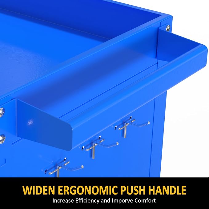 3 Tier Rolling Tool Cart Utility Cart on Wheels, Heavy Duty Tool Chest Storage - Image 5