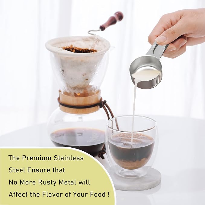 1PCS 1/3Cup Single Measuring Cup, Stainless Steel Measure Scoop, Metric and US - Image 4