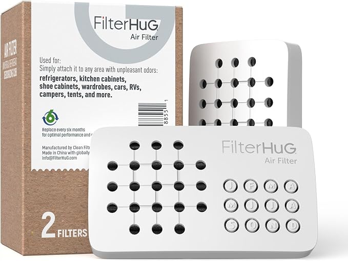 2Pack Premium Fridge Deodorizer & Odor Eliminator by FILTERHUG