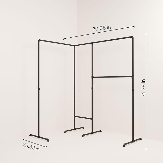 pamo Industrial Pipe Clothing Rack - Image 2