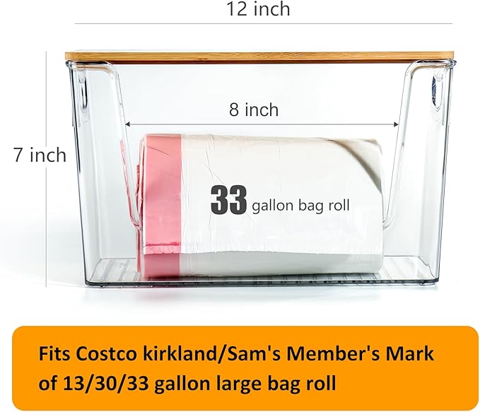 2 Pack Trash Bag Holder Dispenser, Extra Large Garbage Bags Holder, Stackable - Image 2