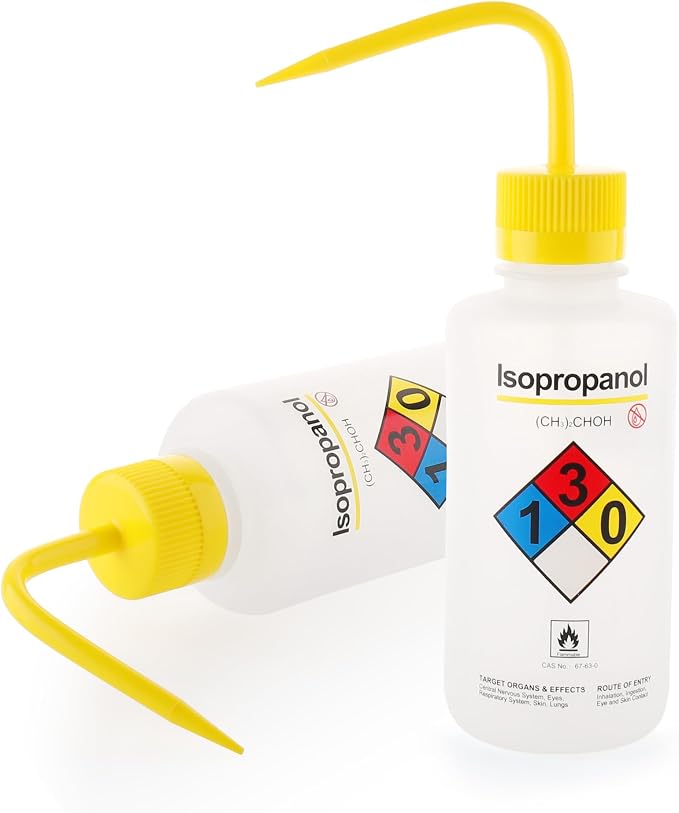 Isopropanol Wash Bottle, Narrow Mouth, Self-Venting Safety Wash Bottles by LABINVO