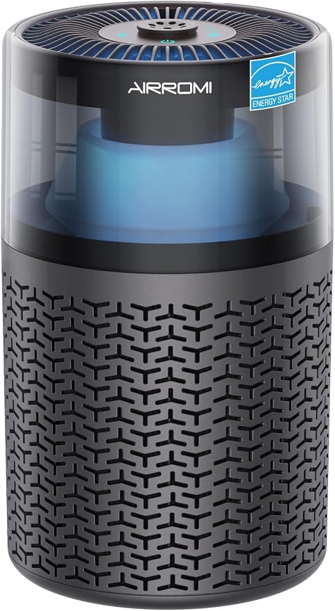 AIRROMI Air Purifiers for Bedroom Home, Activated Carbon Filter Cleaner by AIRROMI