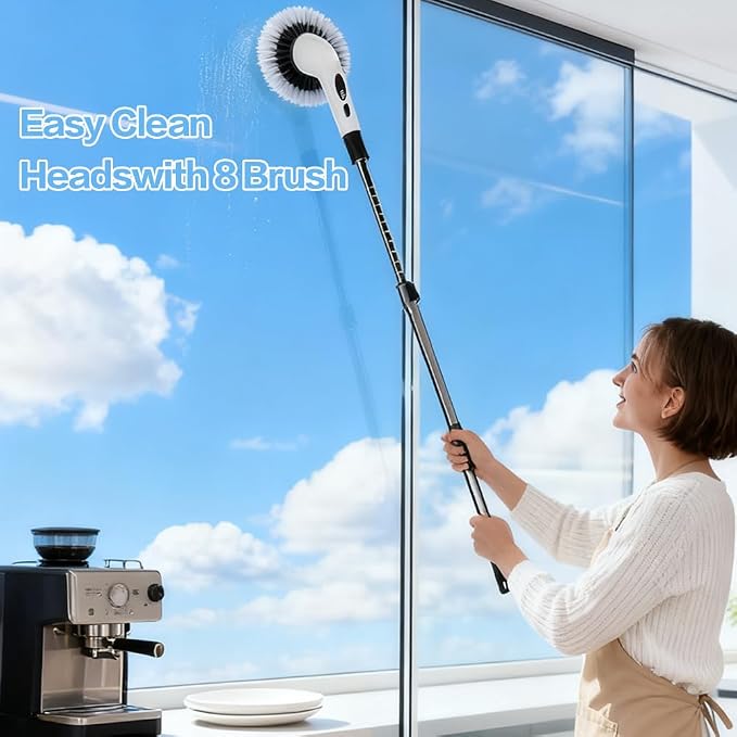 Cordless Electric Spin Scrubber, IPX7 Waterproof Power Scrubber - Image 8
