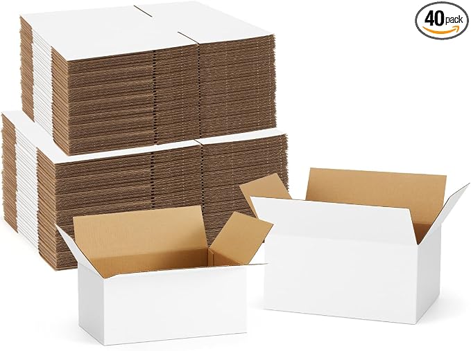 Assorted-Sizes-Shipping-Boxes-40-Pack: 9x6x4 & 10x7x5 by POEVER