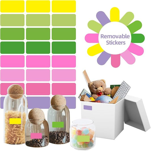 STARLIBOO Removable Freezer Labels, 1x2 Inch Color Coding Removable Labels Easy by STARLIBOO
