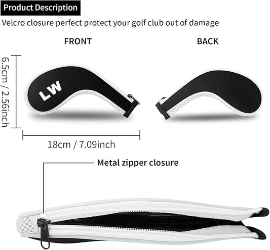 Golf 12pcs Thick Synthetic Golf Iron Head Covers Set Headcover Fit All Brands - Image 2
