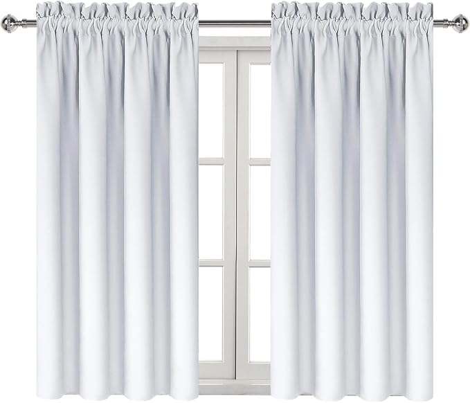 DWCN Greyish White Blackout Curtains - Image 9