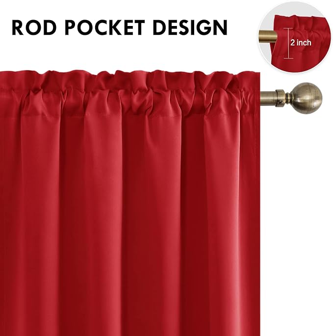 DWCN Blackout Curtains for Living Room Thermal Insulated, Energy Saving & Noise - Image 4