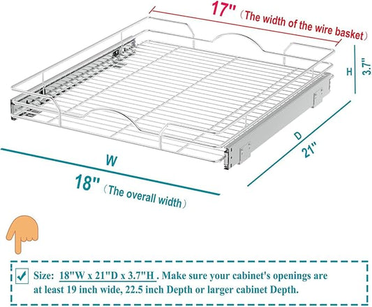 OCG Pull Out Cabinet Organizer, Pull out Drawers, Cabinet Pull Out Shelves - Image 2