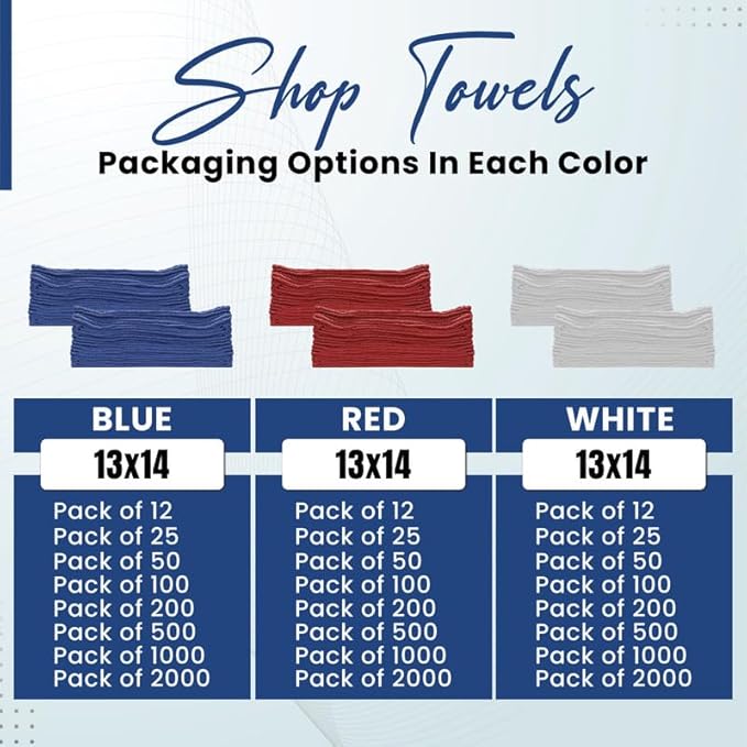 Auto Mechanic Shop Towels, 12 Pack - Image 5