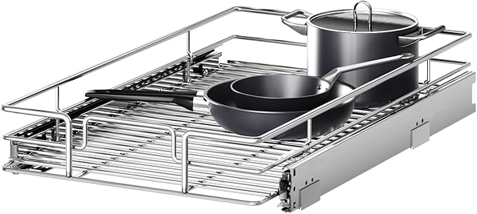 Pull Out Cabinet Organizer 13½" W x 18" D, Heavy Duty Cabinet Pull Out Shelves by Unknown