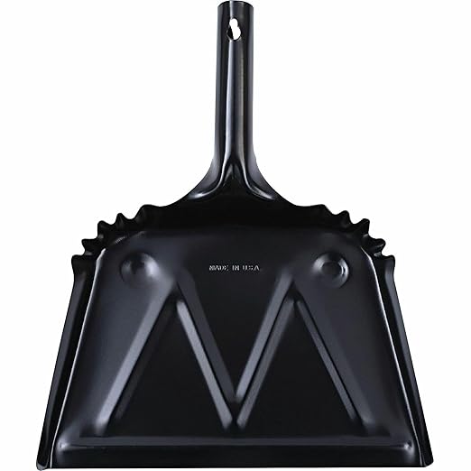 Genuine Joe Heavy-Duty Black Metal Dustpan by GenuineJoe