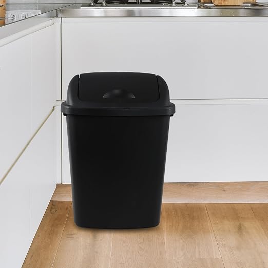 Bringer 6 Gallon Swing Top Trash Can, Plastic Garbage Can - Image 5